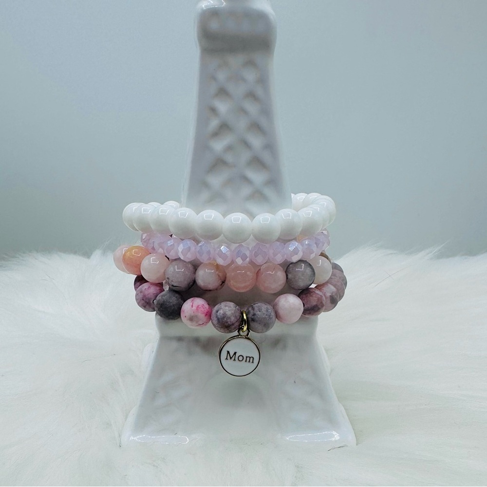 “Mom” Arm Candy Beaded Bracelet